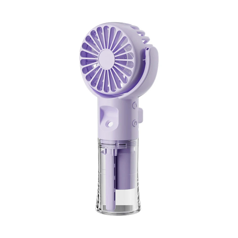 Portable mini fan with built in humidifier